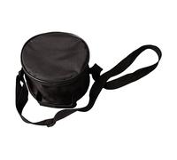 HOUDERCO Black Protective 8-inch Steel Tongue Drum Carrying Pouch Padded Shoulder Strap and Dual Chain Portable Instrument Storage Bag for Ethereal Drum for Travel and Performance
