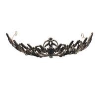 HOUDERCO Black Wedding Tiara Crown for Women with Handmade Rhinestone Alloy Headpiece, Baroque Vintage Style, Multifunctional Appeal, for Birthday Decorations and Bridal Accessories