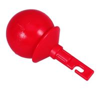 HOUDERCO Blind Cane Accessory 3 Inch Plastic Roller Ball Tip with Rotating Hook for Indoor and Outdoor Walking Stick Red