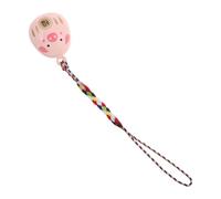 HOUDERCO Brass Keychain Pendant Versatile Use and Relaxing Auditory Experience Cute Pink Pig with Water Sound Bell for Phone Charms and Car Decorations