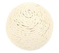 HOUDERCO Cat Scratch Ball Beige Sisal Large Sturdy Chewable Indoor for Kitten Teeth Cleaning and Fun Interactive Play