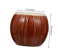 HOUDERCO Ceramic Coconut Shaped Drinking Cup Bar Tiki Mug for Home Restaurant Use Creative Cocktail Cup for Water Juice Alcohol and Coffee