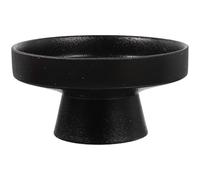 HOUDERCO Ceramic Fruit Tray with High Footed Design for Elegant Fruit Storage and Decoration, for Living Room or Home Decor, Black Colour with Luxurious Vintage Style