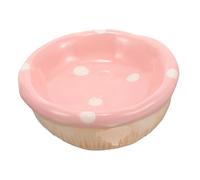 HOUDERCO Ceramic Hamster Feeding Bowl Non Spill Pet Dish for Chinchilla Hamster Animals Compact Durable Ceramic Design for Dry Food Snacks and Water Cute Mushroom Shape