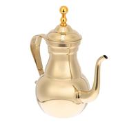 HOUDERCO Coffee Pot for Kitchen and Indoor Use, Excellent Workmanship Middle East Style Stainless Steel with Ergonomic Handle and Built-in Filter, Decorative Handheld Coffee Kettle