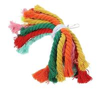 HOUDERCO Colorful Cotton Rope Parrot Chew Toy Sturdy Bird Bite Toys for Parakeets Cockatoos and Budgies Random Styles for Chewing and Playing