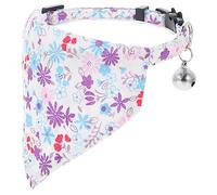 HOUDERCO Cotton Saliva Collar for Pet Cats and Dogs for Daily Wear and Harness Use Featuring Decorative Triangular Bib Design and Comfortable Material