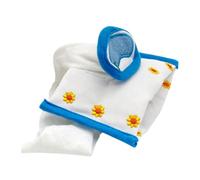 HOUDERCO Creative Oxford Cloth Pet Dog with Paper Extraction Design, Easy to Store for Dog Training, Slow Feeding and Comforting Puppy in White Colour