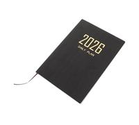 HOUDERCO Daily Weekly Planner with PU Cover Portable Agenda Book for Management and Productivity Academic Organizer Notebook with Detailed Pages Black