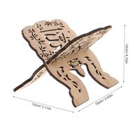 HOUDERCO Detachable Wooden Book Stand Lightweight Desktop Reading Holder for Islam Eid Ramadan Portable Bible and Quran Display Rack with Angle for Students and Believers