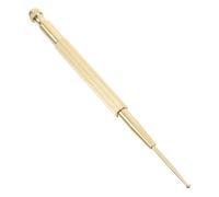 HOUDERCO Dual- Brass Acupressure Pen for Face Body Massage Retractable Manual Tool for Fatigue Relief and Relaxation Portable Acupuncture Pen for Travel Use