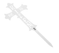 HOUDERCO Easter Yard Cross Sign with Stake Iron Art He Is Risen Outdoor Lawn Decoration Garden Insert Stake for Easter Party