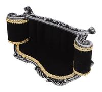 HOUDERCO Elegant Sofa Jewelry Box Ring Storage Holder Organizer for Rings and Earrings Stylish Black Miniature Couch Display Stand for Jewelry Gift for Women and Brides