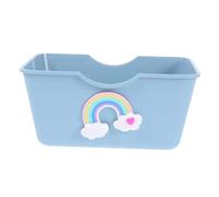HOUDERCO Elevated Hamster Bathroom with Fun Bathtub Design Material Stylish Cute Litter Pan for Small Animals for Hamsters and Chinchillas Rainbow Color