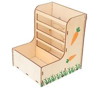 HOUDERCO Food Bowl for Pet Rabbit Cage Hay Feeder Bunny Feeding Rack for Small Animal Grass Feeder Guinea Pig Food Box