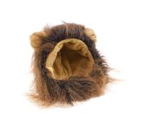 HOUDERCO Funny Lion Mane Wig Hat for Dogs and Puppies with Adjustable Tape Closure Design and Ears Easy to Wear and Take for Masquerade Parties and Random Color