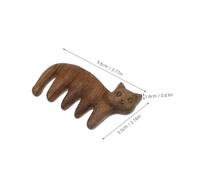 HOUDERCO Green Sandalwood Cat Shaped Scalp Caring Comb with Wide Teeth for Tangle Hair Acupoint Massage Tool for Head Neck and Back Relaxation Durable Massager for Scalp Soothing and Itch