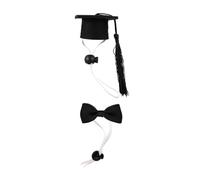 HOUDERCO Guinea Pig Bachelor's Hat Set Funny Bow Tie Cap for Pet Costume Present for Women