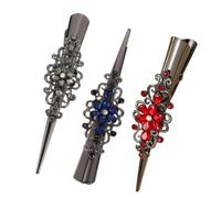 HOUDERCO Hair Clips Hair Accessories Duckbill Alloy 3pcs Rhinestone Retro No Marks on Does Not Hurt the Scalp and Suitable for Professional Salon Supplies Home Use