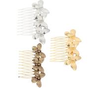 HOUDERCO Hair Comb Set Silver Colour 3pcs Vintage Butterflies with Alloy Material Elegant Hair Decoration for Brides for Birthday Parties and Engagement Ceremonies