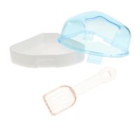 HOUDERCO Hamster Bath Tub Random Spoon Color Plastic Bathtub for Small Pets Portable Hamster Bathroom Gerbils and Other Small Animals