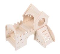 HOUDERCO Hamster Hideout with Observation Window Fun Double Climbing Toy for Animals Like Guinea Pigs Rats and Mice Engaging for Exploration and Exercise