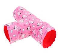 HOUDERCO Hamster Tunnel Hideout Three-way Passages Breathable Pet Sleeping Tunnel Suitable for Guinea Pigs and Small Animals Decorative Cow Pattern