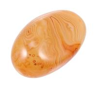 HOUDERCO Handmade Natural Stone Crystal Red Agate Handle Tumbled Stones for Stress Relief Memory Improvement