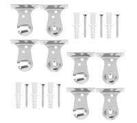 HOUDERCO Heavy-Duty Metal Roller Blind Brackets with Screws, 4 Pairs Curtain Rod Mounting Hardware Kit for Roller Shades Replacement, Compatible with Mounting Positions