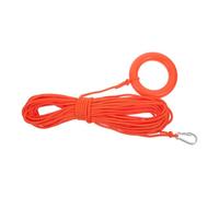 HOUDERCO High-Strength 6Mm X 30M Floating Rescue Rope with Hook and Ring, Polypropylene Lifesaving Throw Line for Water Safety, River and Lake Rescue, Pool Float Rope for Outdoor Emergency
