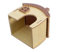 HOUDERCO House Detachable Design Platforms, for Exploration Multi-layered Wooden Hideout Maze with Internal Tunnels Accessory Hamster Small Pets Pet Cage for Sugar Gliders and Rats