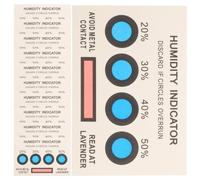 HOUDERCO Humidity Indicator Cards Portable and Reusable 4 Spot 50pcs Blue Moisture Detection Strips Absorbent Paper for Document Storage and Moisture Sensitive Electronic Components