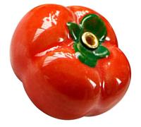 HOUDERCO Incense Stick Holder Desktop Incense Burner with Flat Bottom Tomato-shaped Ceramic for Fine Grinding Red and Home Décor Accessory for Reading and Spa