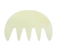 HOUDERCO Jade for Large Design Five-Tooth Hair with Massage Comb Smooth Massage and Relaxing Guasha Tool Body, Scalp for Home Use and Travel