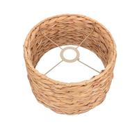 HOUDERCO Lamp Lighting and Iron Gourd Material Khaki Soft Grass Vintage Seagrass Drum Shade with 42mm Hole Diameter Diffusion and Easy Assembly, for Dining Room Restaurant Decor