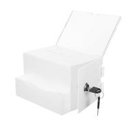 HOUDERCO Large Acrylic Suggestion Box with Lock High Capacity Ballot and Raffle Ticket Collection Box Secure Cards and Donation Holder for Office Charity Business Events and Contests