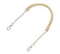 HOUDERCO Leather Replacement Strap Weaving Bag Strap Pu Leather Golden Detachable Light Weight for Bag Mini Handbags