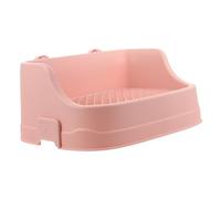 HOUDERCO Litter Box Toilet Trainer for Animals Like Bunnies Hamsters and Guinea Pigs Leak Design Removable for Easy Cleaning Square Potty