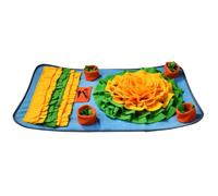 HOUDERCO Lovely Blue Snuffle Mat for Dogs and Pets Foraging Feeding Mat to Encourage Natural Sniffing and Slow Feeding to Prevent Obesity and Stimulate Curiosity