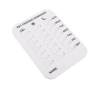 HOUDERCO Magnetic Fridge Pet Feeding Reminder Chart for Dogs and Cats User-friendly Abs Sliding Pet Sign with Pill Tracker Wall Mount