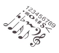 HOUDERCO Magnetic Music Note Aids for Whiteboard and Refrigerator Double Sided Oversized Music Staff Magnets Made of Synthetic Rubber and Magnetic Powder Suitable for Teachers