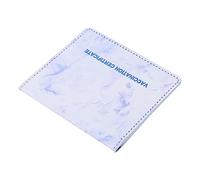 HOUDERCO Marble Pattern Card Holder Blue Design Immunization Certificate Protector Travel Document Organizer Compatible Standard Id Sizes