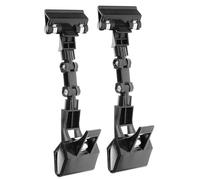 HOUDERCO Merchandise Price Tag Holder 2Pcs Black Adjustable Double-Sided Rotatable Sign Clips for Retail Store Display