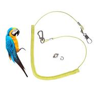 HOUDERCO Meters Elastic Parrot Training Leash with Claw Ring Bite Flying Harness Rope for Outdoor Bird Flight Exercise Durable Steel Wire Pet Leash for Macaw Cockatiel Conure Random Color