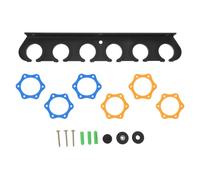 HOUDERCO Microphone Stand Wall Mounted Holder Bracket for Studio Karaoke Meetings Six Holes Secure Rack