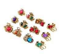 HOUDERCO Mini Hair Claw Clips Acrylic and Alloy Material 12pcs Small Vintage Hair Jaw Clips Comfortable to Wear for Women Office and Going