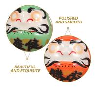 HOUDERCO Mini Japanese Porcelain Ornament Zen Figurine for Home and Car Decor Symbolizing Wealth and Luck Traditional Ceramic Feng Shui Decoration for Dashboard and Living Spaces