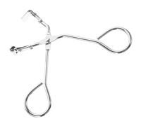 HOUDERCO Mini Stainless Steel Eyelash Curler Lightweight and Comfortable to Hold Eyelash Curling Tool for Women with Non-Slip Silicone Pad for Everyday Makeup