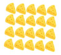 HOUDERCO Miniature Fake Cheese Cheesecakes 30pcs Small Yellow Triangle Simulation Mini Food Decoration Diy Dollhouse Kitchen Toy for Boys and Girls Playhouse