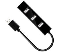 HOUDERCO Multi USB Port Splitter Efficient Data Expansion 4 Port USB 2.0 Hub High Speed for PVC Material with Voltage-stabilizing Chip Technology and Compatible with Laptops and Computers